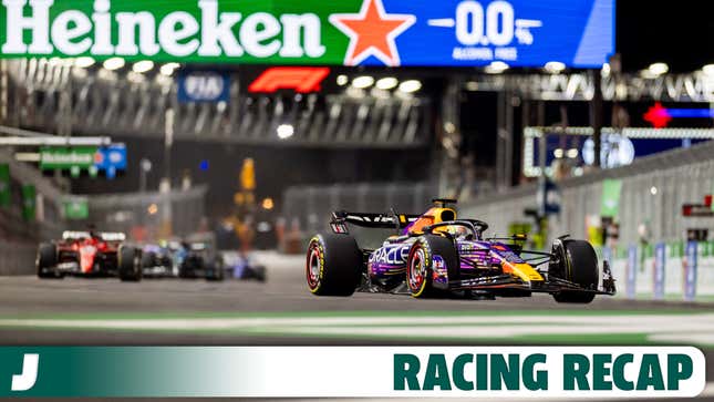 Red Bull Racing driver Max Verstappen (1) of the Netherlands heads for the win during the F1 Las Vegas Grand Prix on Saturday, November 18, 2023 on the Las Vegas Street Circuit in Las Vegas, NV.