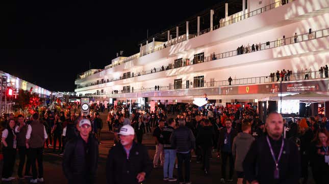 Paddock ahead of the Formula 1 Las Vegas Grand Prix at Las Vegas Strip Circuit in Las Vegas, United States on November 18, 2023.