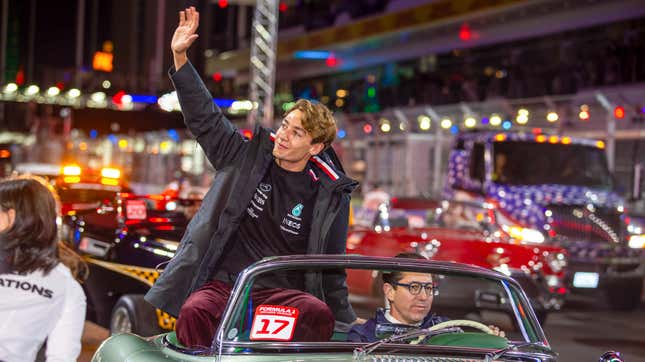 George Russell of uk driving the (63) Mercedes-AMG Petronas F1 Team F1 W14 E Performance Mercedes during the Formula 1 Heineken silver Las Vegas Grand Prix 2023 on November 17th, 2023 in Las Vegas USA