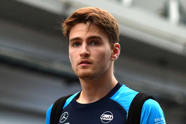 Logan Sargeant of United States and Williams walks in the Paddock prior to practice ahead of the F1 Grand Prix of Brazil at Autodromo Jose Carlos Pace on November 03, 2023 in Sao Paulo, Brazil